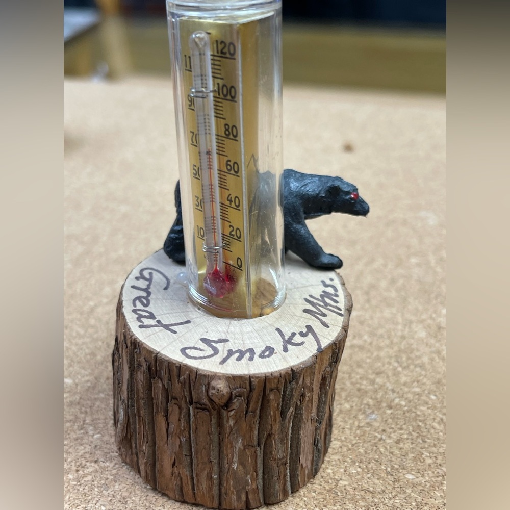 Vintage Smokey mountains thermometer